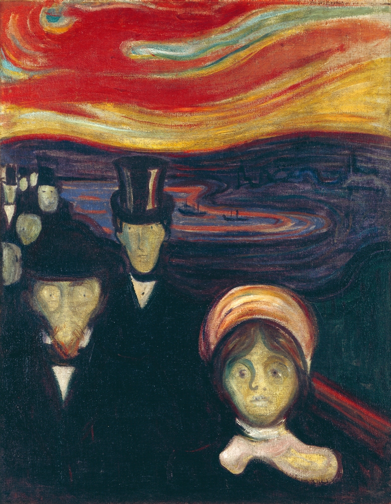 Ansiedad, óleo sobre tela,1894, Museo Munch, Oslo